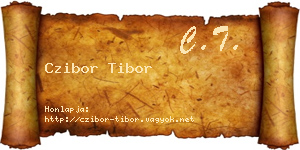 Czibor Tibor névjegykártya